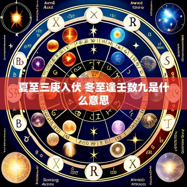 夏至三庚入伏 冬至逢壬数九是什么意思