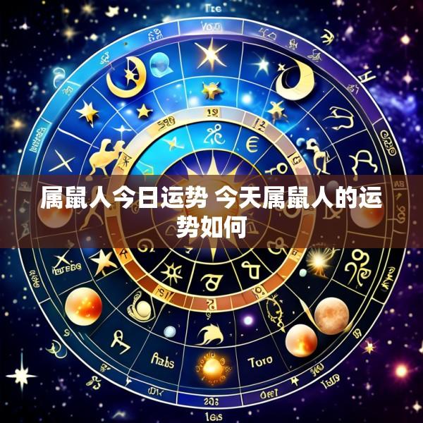 属鼠人今日运势 今天属鼠人的运势如何
