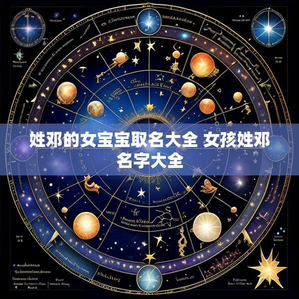 姓邓的女宝宝取名大全 女孩姓邓名字大全
