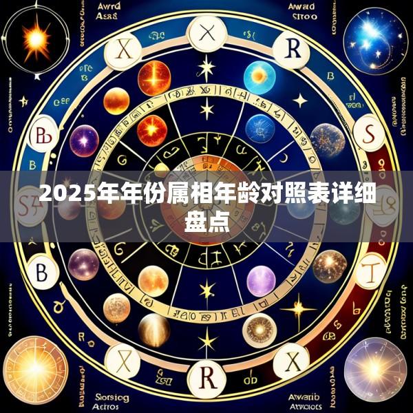 2025年年份属相年龄对照表详细盘点
