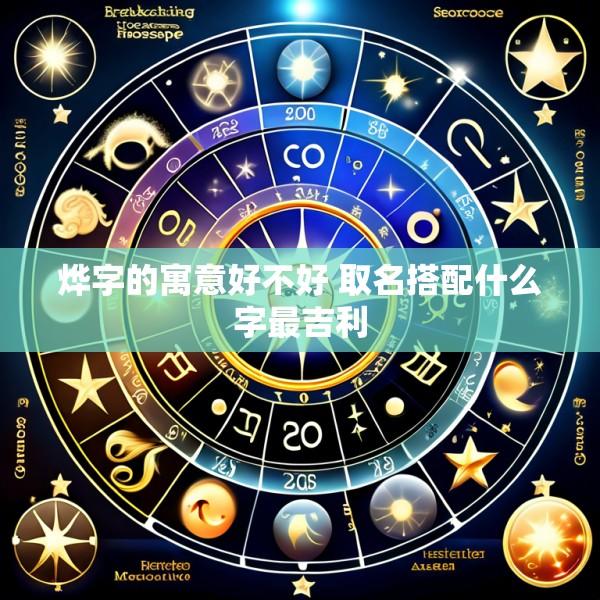 烨字的寓意好不好 取名搭配什么字最吉利