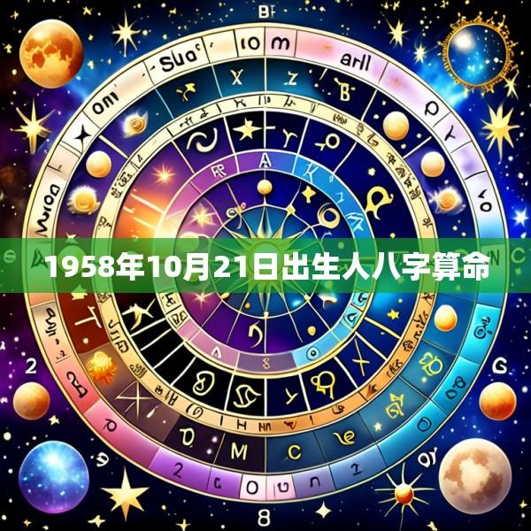 1958年10月21日出生人八字算命