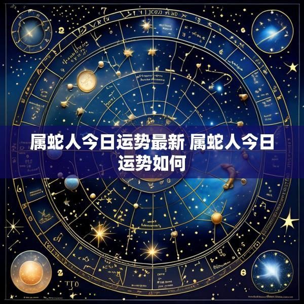 属蛇人今日运势最新 属蛇人今日运势如何