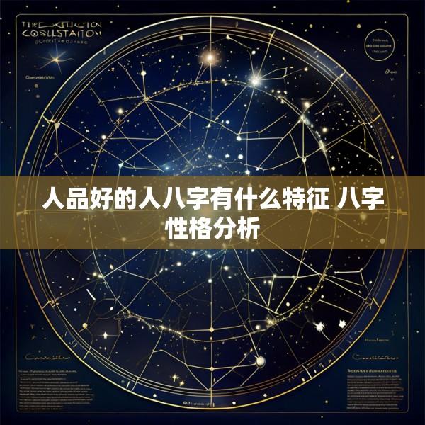 人品好的人八字有什么特征 八字性格分析