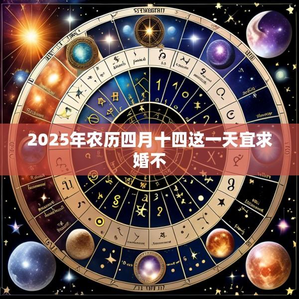 2025年农历四月十四这一天宜求婚不