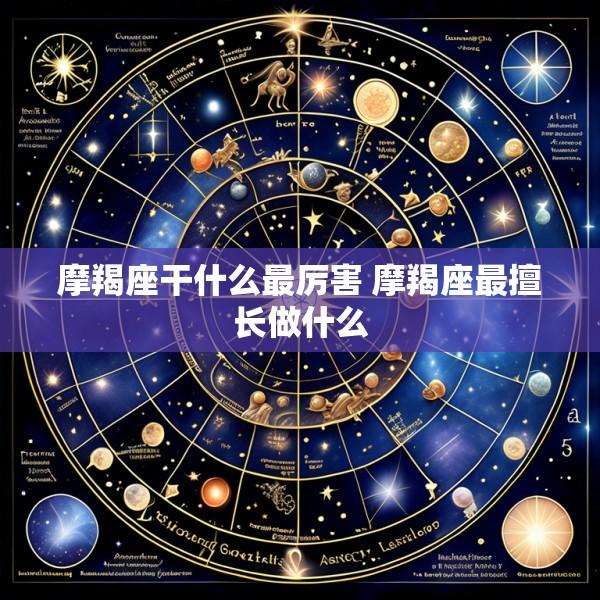 摩羯座干什么最厉害 摩羯座最擅长做什么