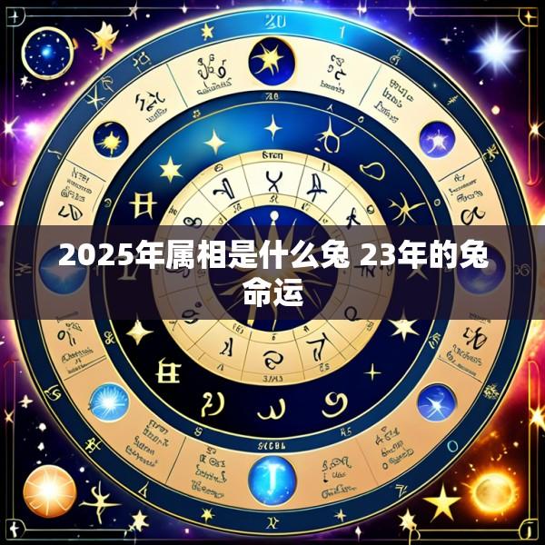 2025年属相是什么兔 23年的兔命运