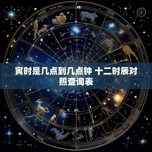 寅时是几点到几点钟 十二时辰对照查询表
