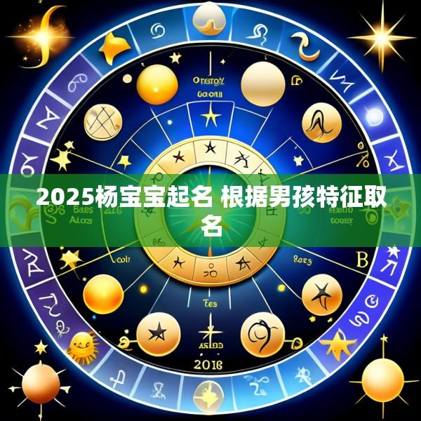 2025杨宝宝起名 根据男孩特征取名