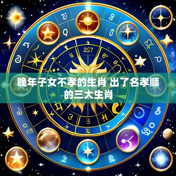 晚年子女不孝的生肖 出了名孝顺的三大生肖