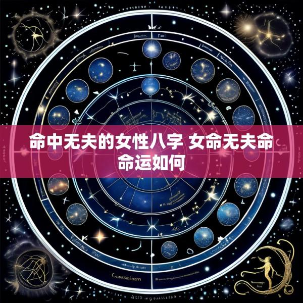 命中无夫的女性八字 女命无夫命命运如何
