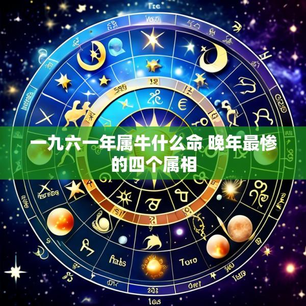 一九六一年属牛什么命 晚年最惨的四个属相