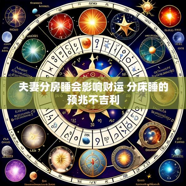 夫妻分房睡会影响财运 分床睡的预兆不吉利
