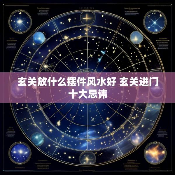 玄关放什么摆件风水好 玄关进门十大忌讳