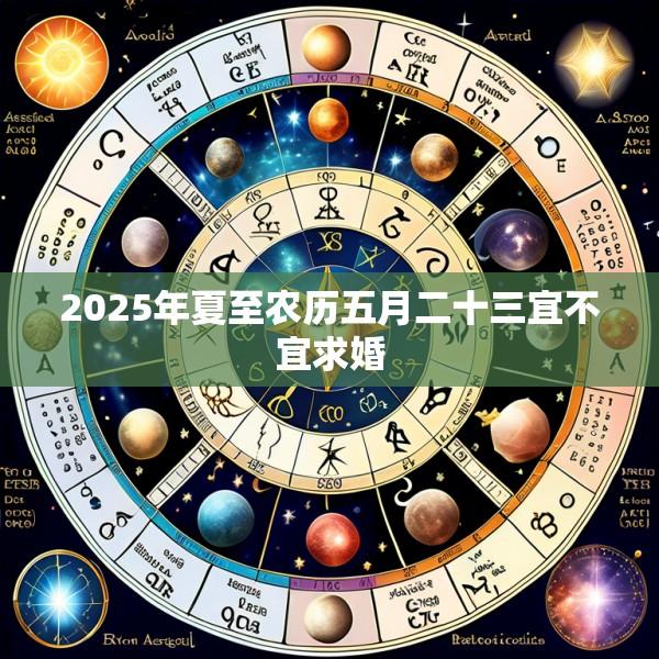 2025年夏至农历五月二十三宜不宜求婚
