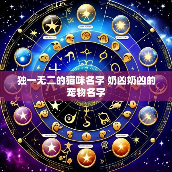 独一无二的猫咪名字 奶凶奶凶的宠物名字