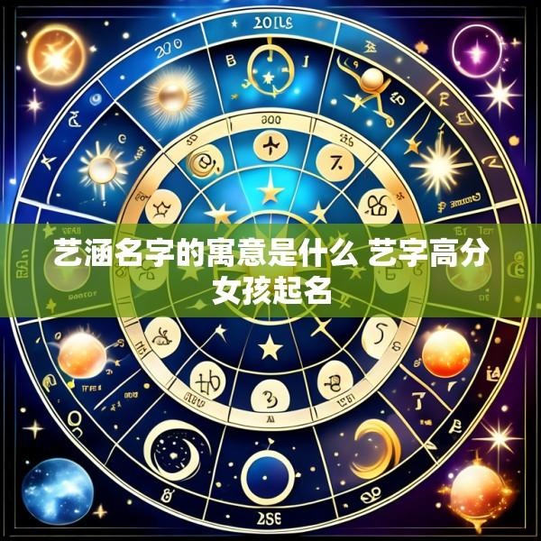 艺涵名字的寓意是什么 艺字高分女孩起名