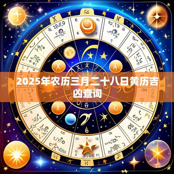 2025年农历三月二十八日黄历吉凶查询