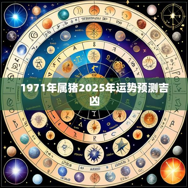 1971年属猪2025年运势预测吉凶