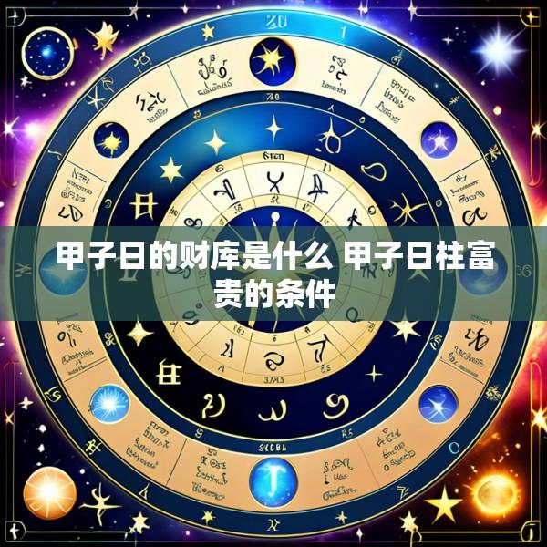 甲子日的财库是什么 甲子日柱富贵的条件