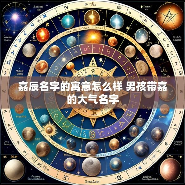 嘉辰名字的寓意怎么样 男孩带嘉的大气名字
