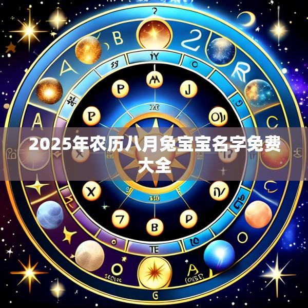 2025年农历八月兔宝宝名字免费大全