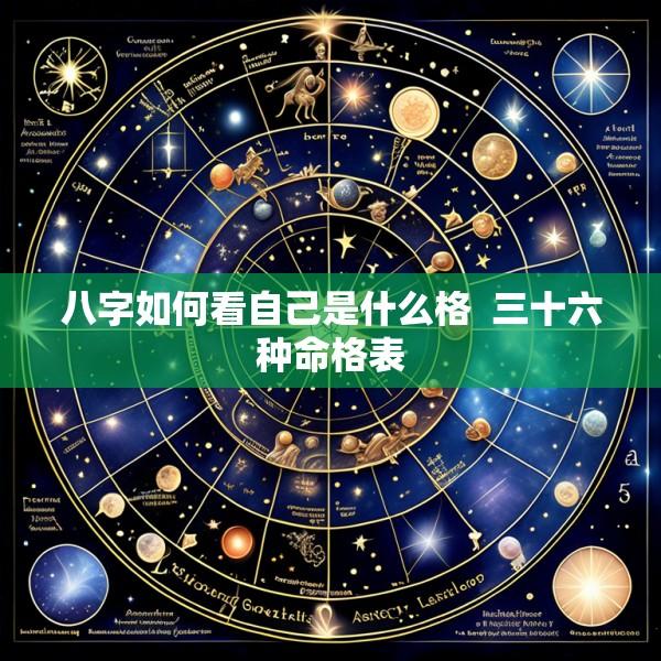 八字如何看自己是什么格  三十六种命格表