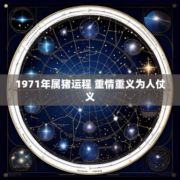 1971年属猪运程 重情重义为人仗义