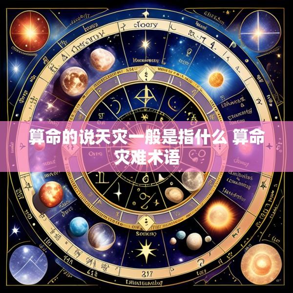 算命的说天灾一般是指什么 算命灾难术语