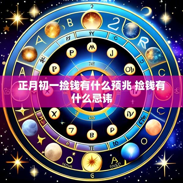 正月初一捡钱有什么预兆 捡钱有什么忌讳