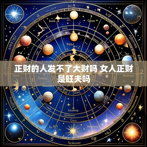 正财的人发不了大财吗 女人正财是旺夫吗