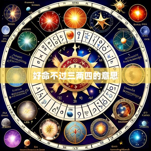 好命不过三两四的意思