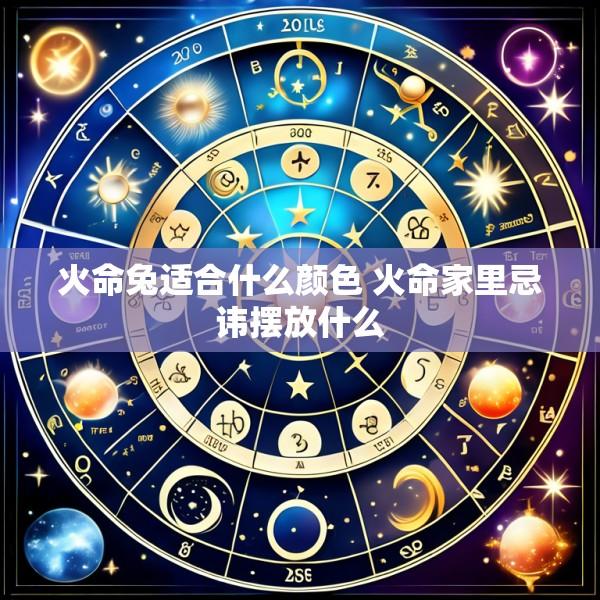 火命兔适合什么颜色 火命家里忌讳摆放什么