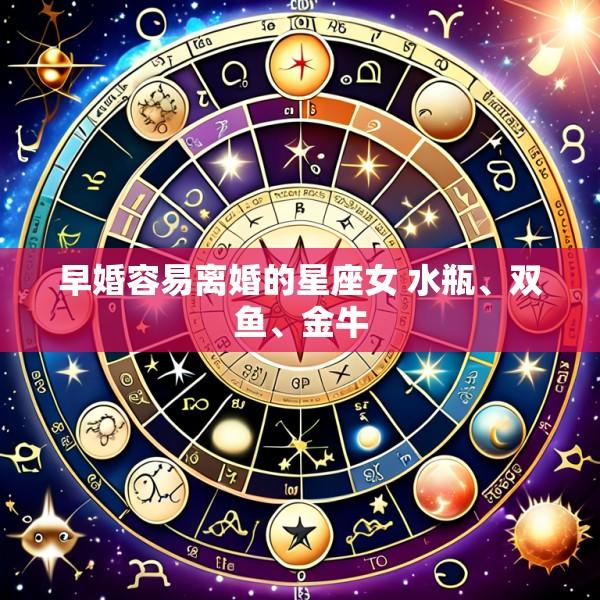 早婚容易离婚的星座女 水瓶、双鱼、金牛