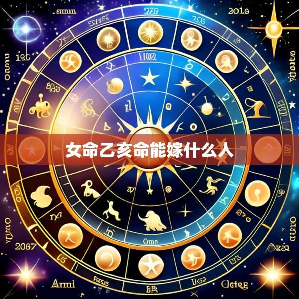 女命乙亥命能嫁什么人