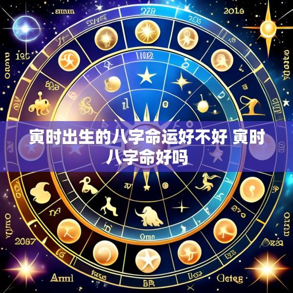 寅时出生的八字命运好不好 寅时八字命好吗