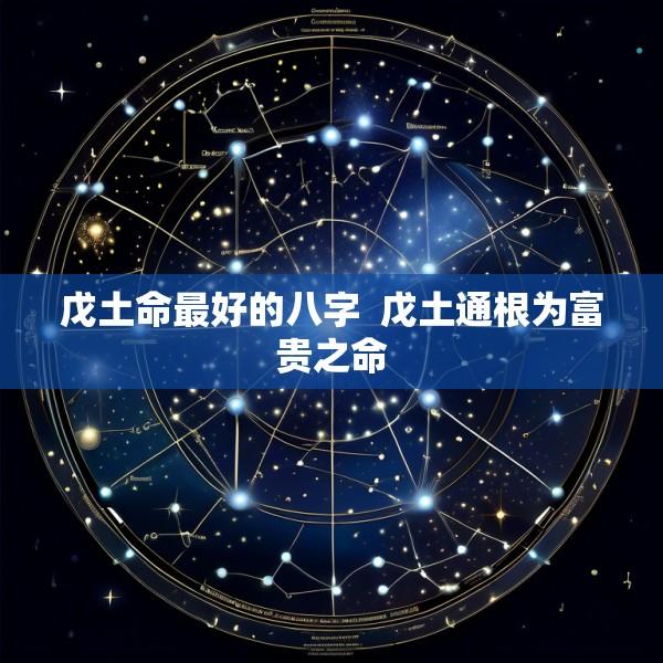 戊土命最好的八字  戊土通根为富贵之命