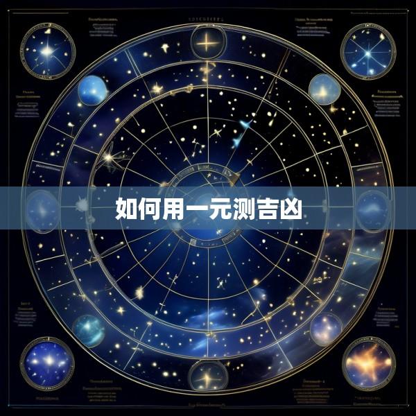 如何用一元测吉凶