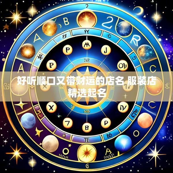 好听顺口又带财运的店名 服装店精选起名