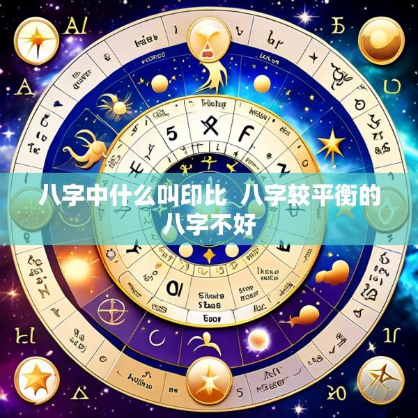 八字中什么叫印比 八字较平衡的八字不好