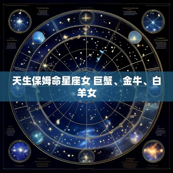 天生保姆命星座女 巨蟹、金牛、白羊女