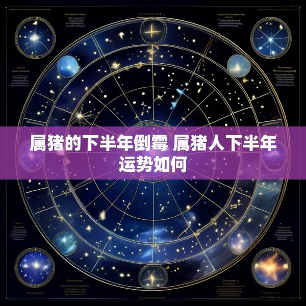 属猪的下半年倒霉 属猪人下半年运势如何