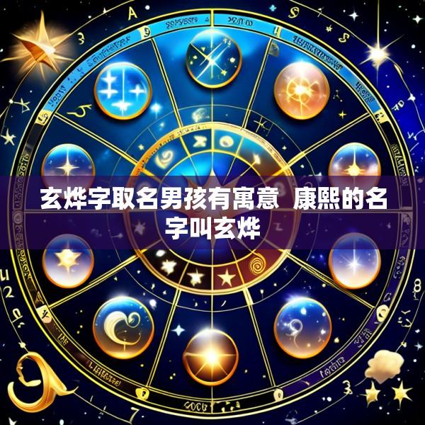 玄烨字取名男孩有寓意  康熙的名字叫玄烨