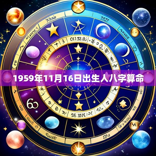 1959年11月16日出生人八字算命