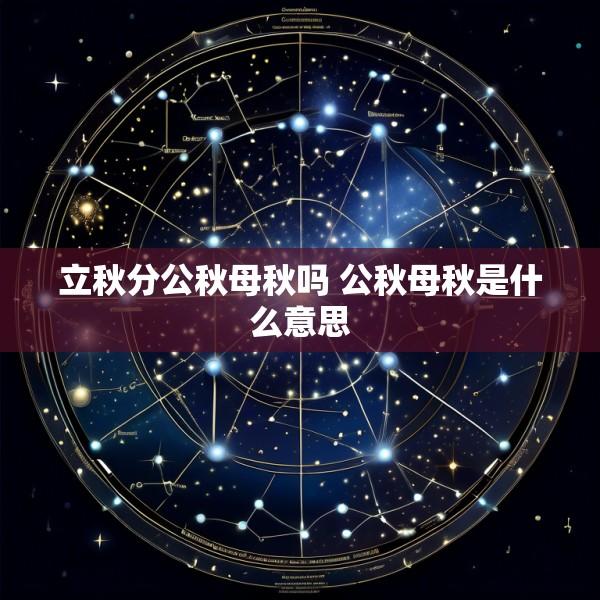 立秋分公秋母秋吗 公秋母秋是什么意思