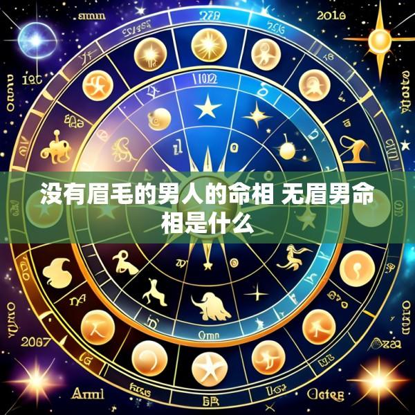 没有眉毛的男人的命相 无眉男命相是什么