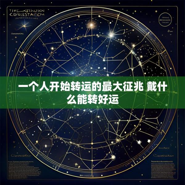 一个人开始转运的最大征兆 戴什么能转好运