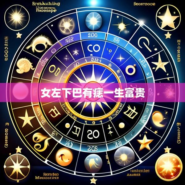 女左下巴有痣一生富贵