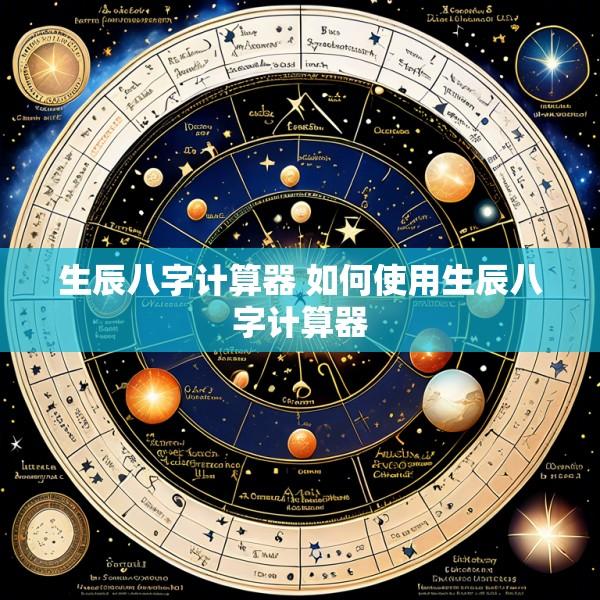 生辰八字计算器 如何使用生辰八字计算器