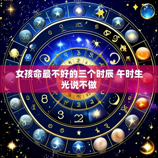 女孩命最不好的三个时辰 午时生光说不做
